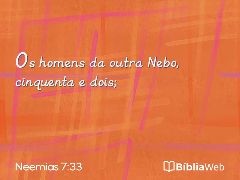 Neemias 7:33 em imagem para compartilhar