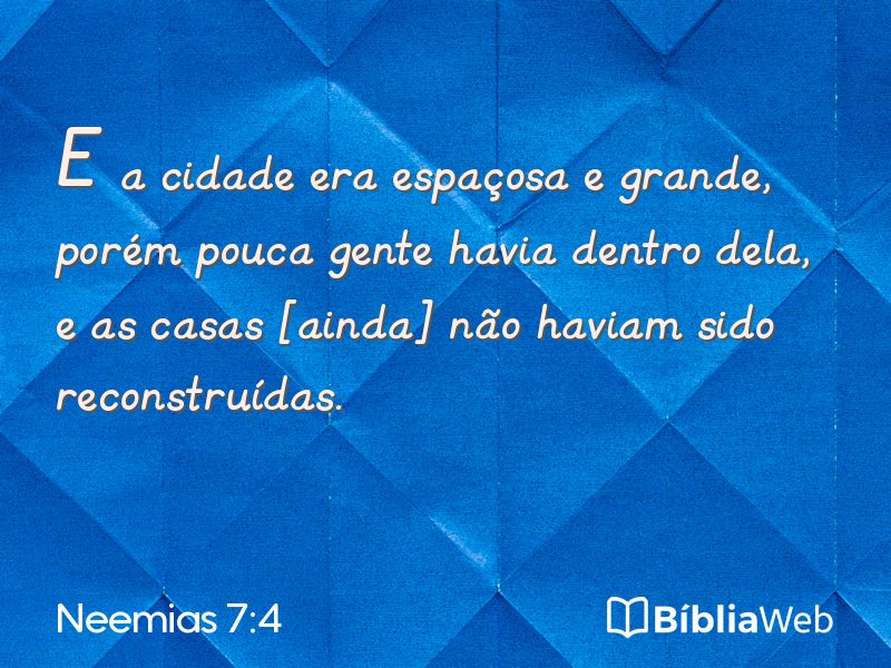 Neemias 7:4 em imagem para compartilhar