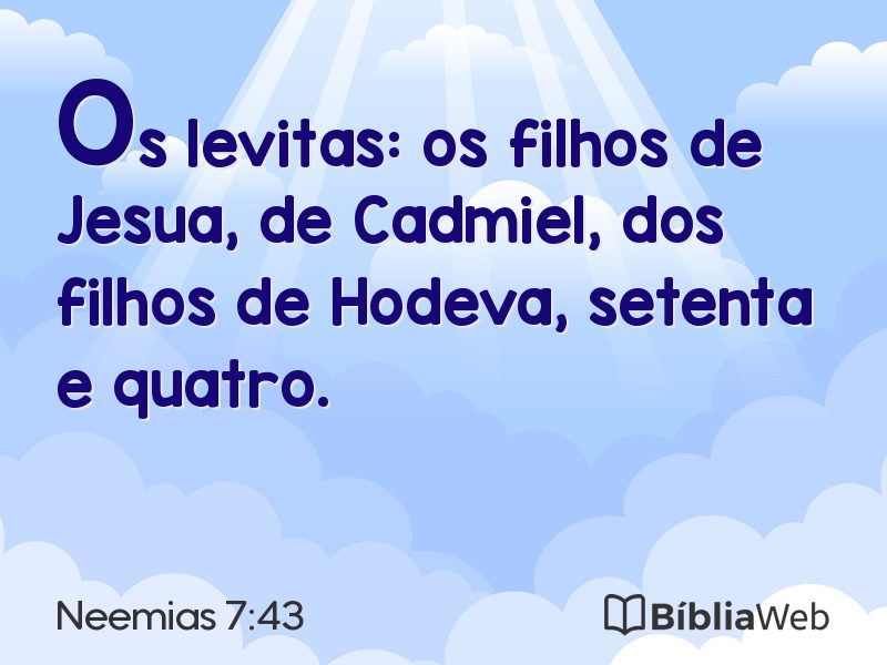 Neemias 7:43 em imagem para compartilhar