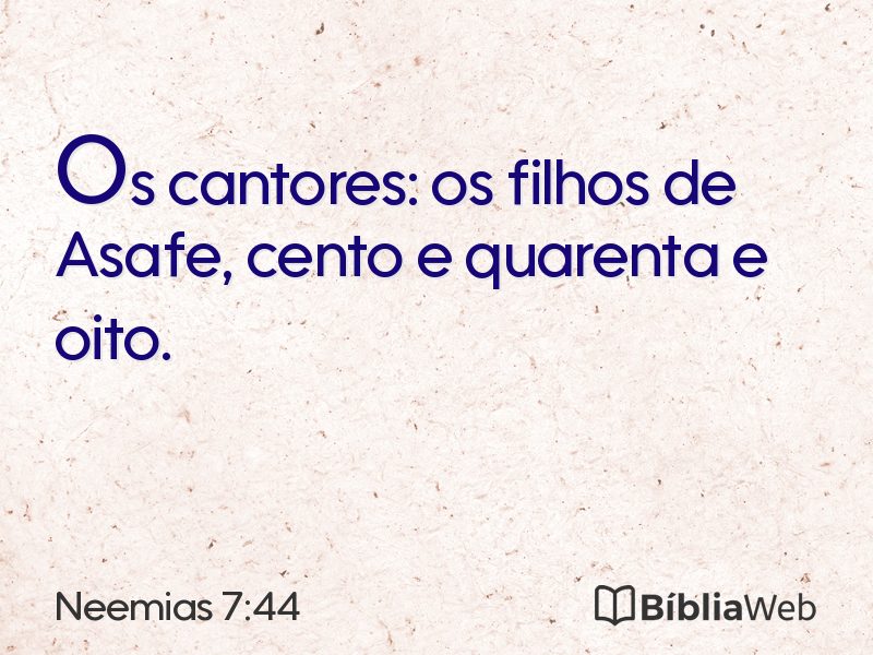 Neemias 7:44 em imagem para compartilhar