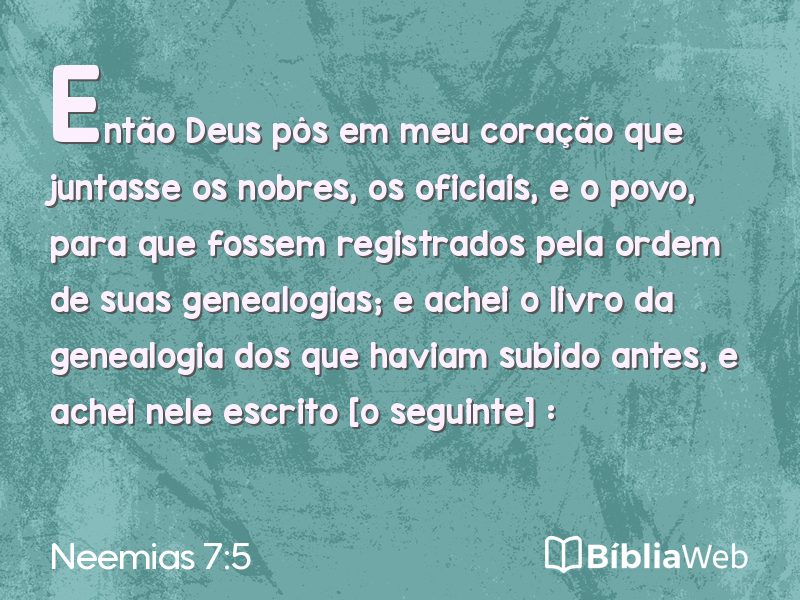 Neemias 7:5 em imagem para compartilhar