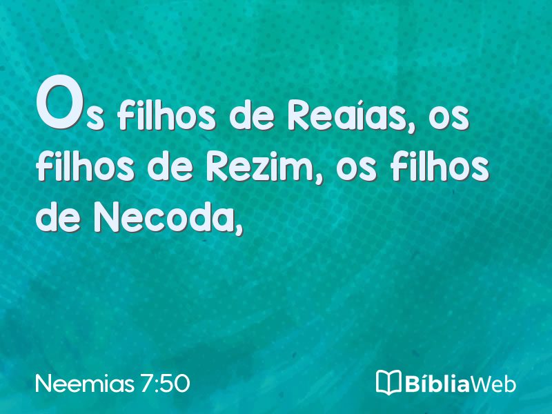 Neemias 7:50 em imagem para compartilhar