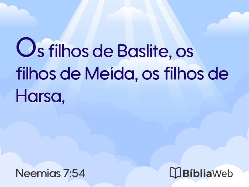Neemias 7:54 em imagem para compartilhar