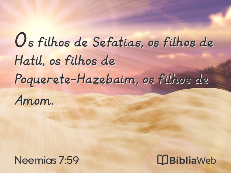 Neemias 7:59 em imagem para compartilhar