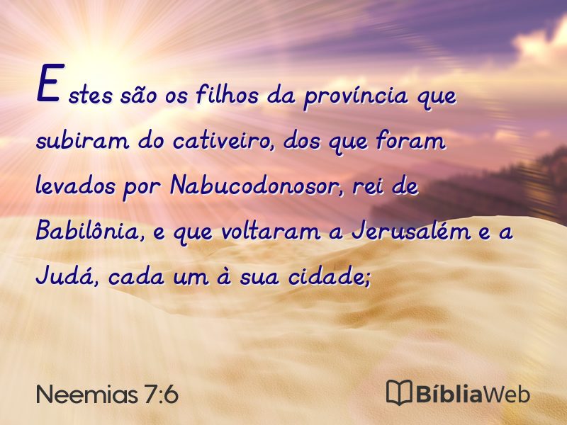 Neemias 7:6 em imagem para compartilhar