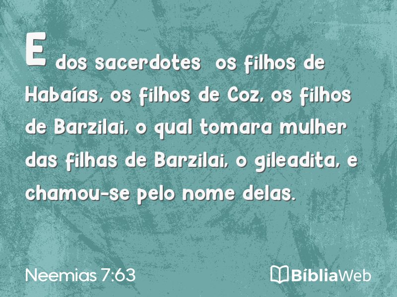 Neemias 7:63 em imagem para compartilhar