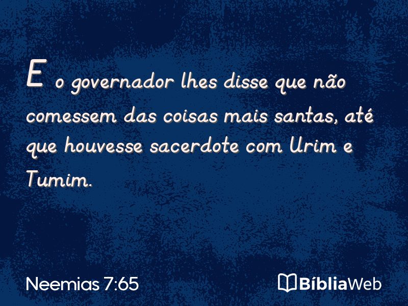Neemias 7:65 em imagem para compartilhar
