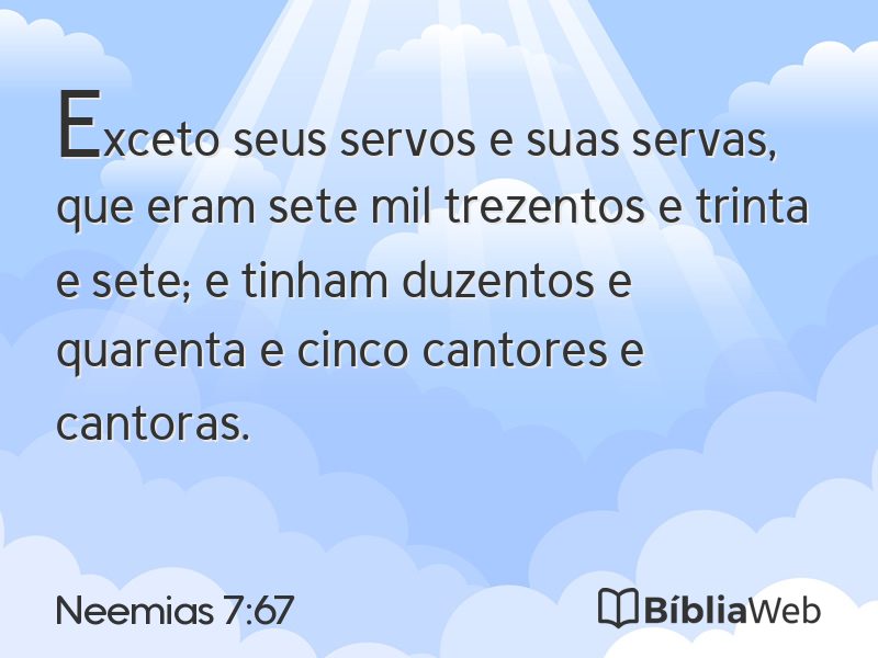 Neemias 7:67 em imagem para compartilhar