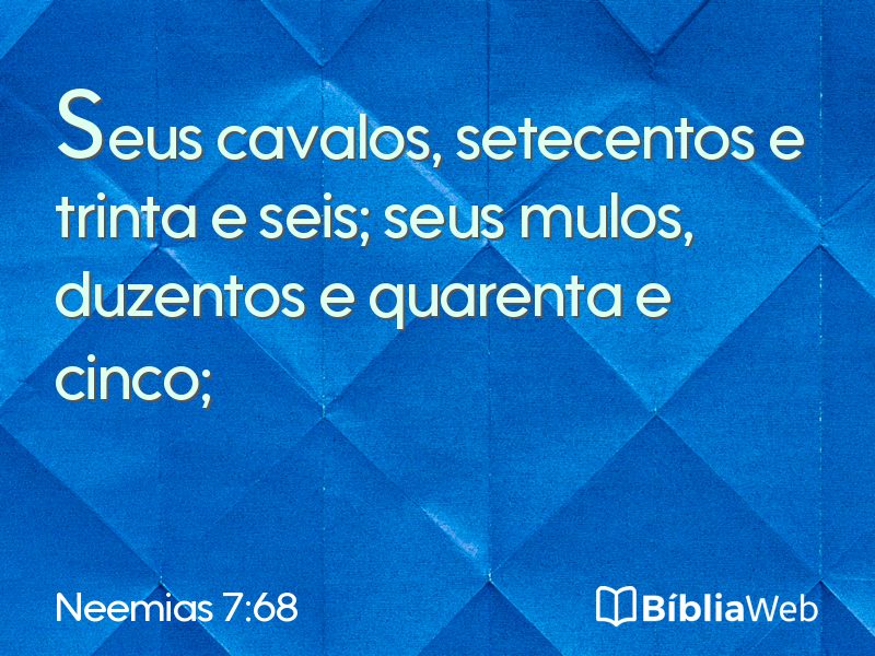 Neemias 7:68 em imagem para compartilhar