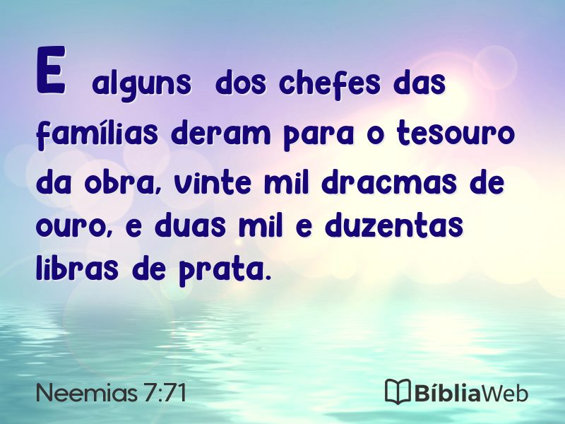 Neemias 7:71 em imagem para compartilhar