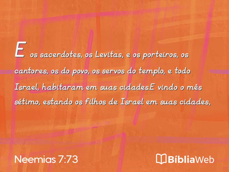 Neemias 7:73 em imagem para compartilhar