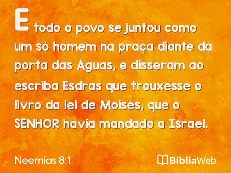 Neemias 8:1 em imagem para compartilhar