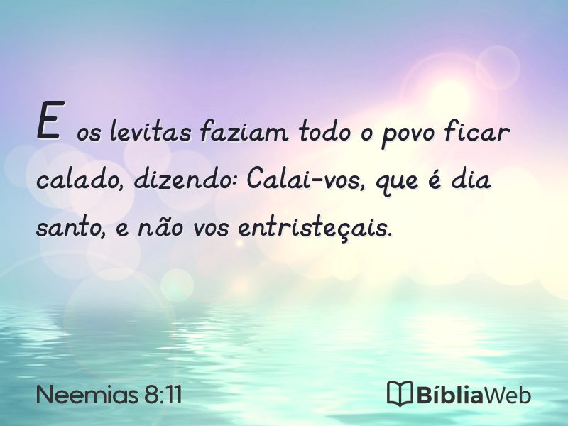 Neemias 8:11 em imagem para compartilhar