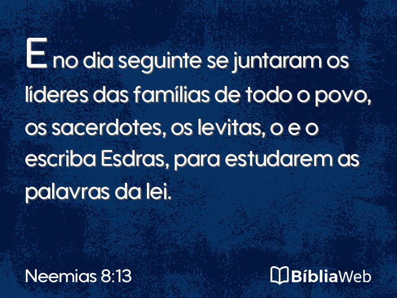 Neemias 8:13 em imagem para compartilhar