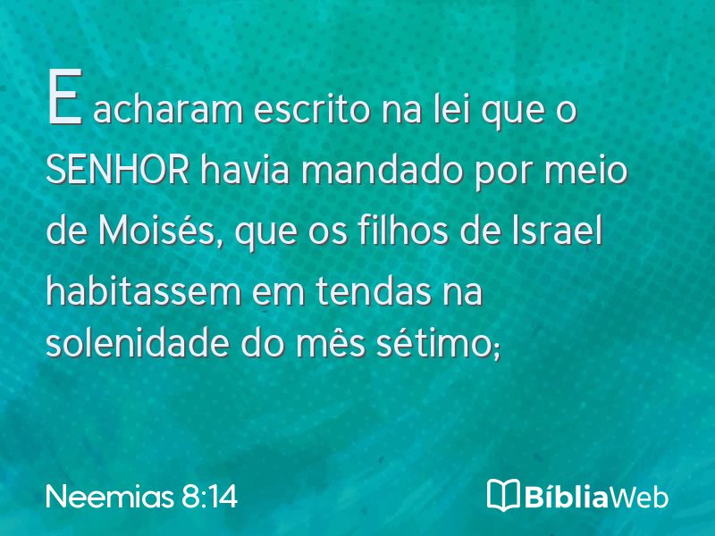 Neemias 8:14 em imagem para compartilhar