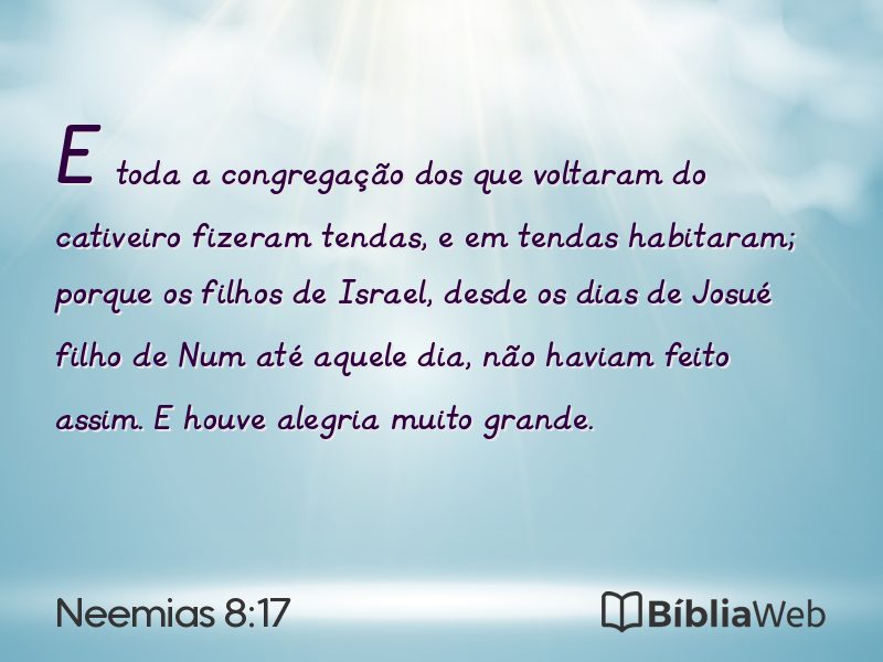 Neemias 8:17 em imagem para compartilhar