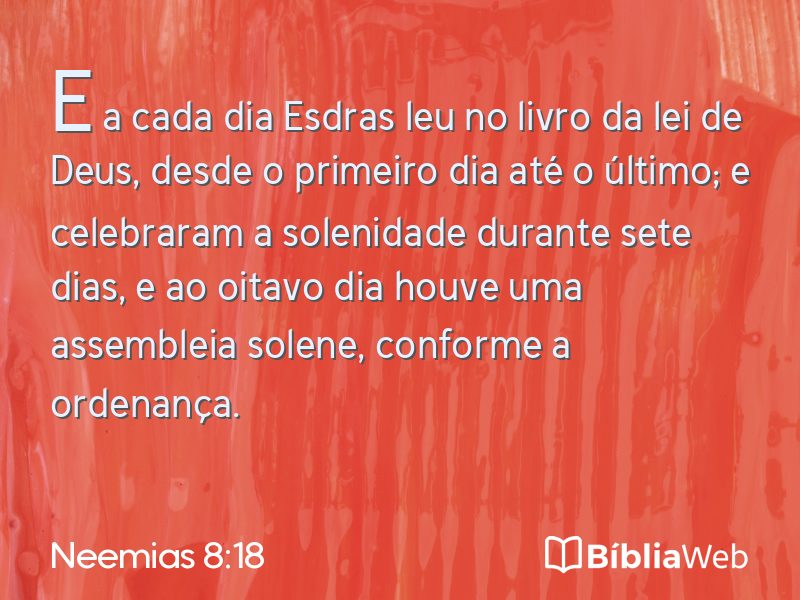 Neemias 8:18 em imagem para compartilhar