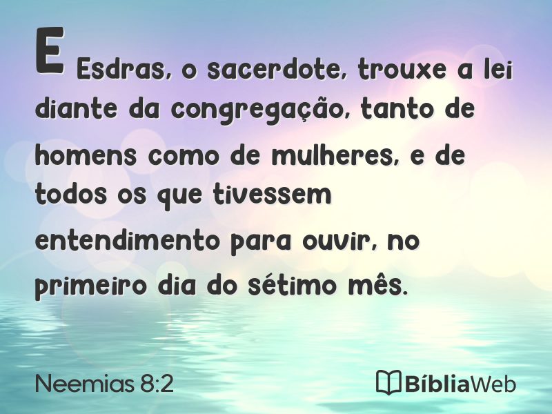 Neemias 8:2 em imagem para compartilhar