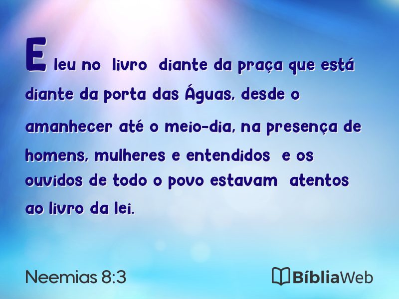 Neemias 8:3 em imagem para compartilhar