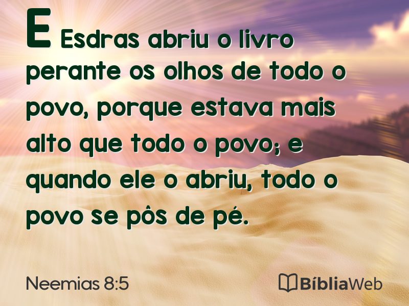 Neemias 8:5 em imagem para compartilhar