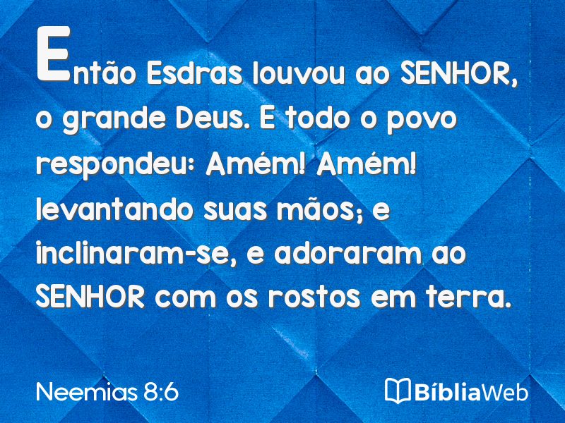 Neemias 8:6 em imagem para compartilhar
