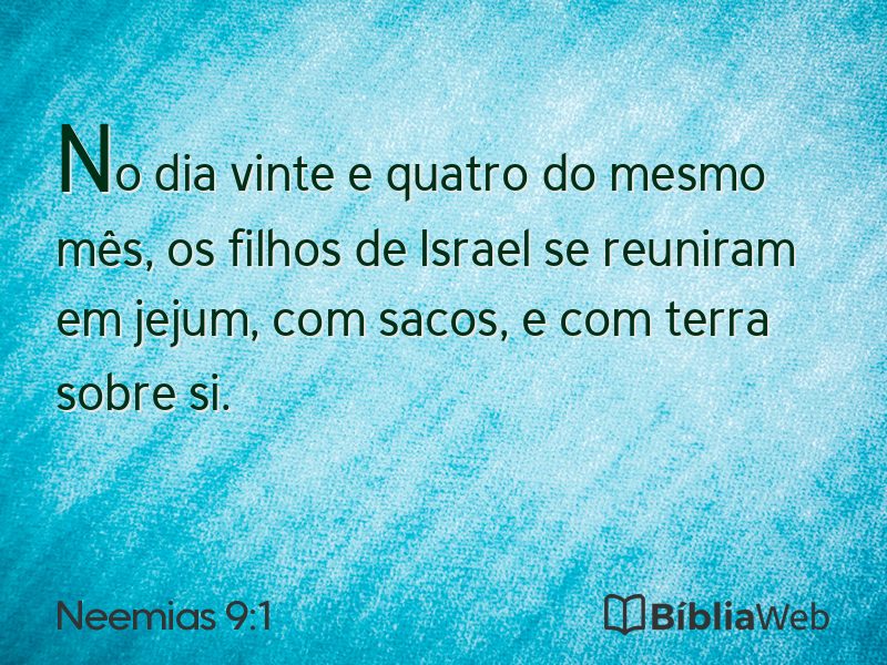 Neemias 9:1 em imagem para compartilhar