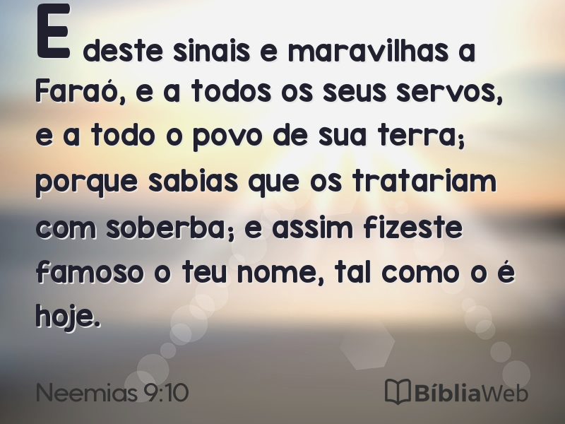 Neemias 9:10 em imagem para compartilhar