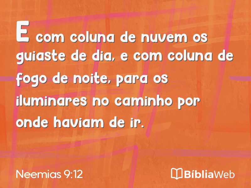 Neemias 9:12 em imagem para compartilhar