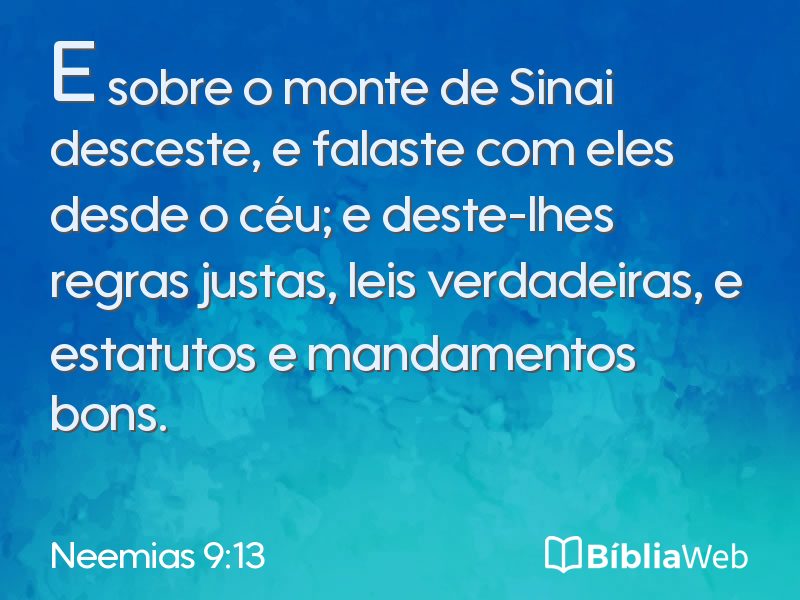 Neemias 9:13 em imagem para compartilhar