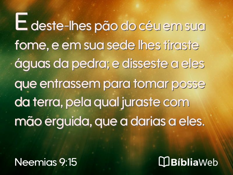 Neemias 9:15 em imagem para compartilhar