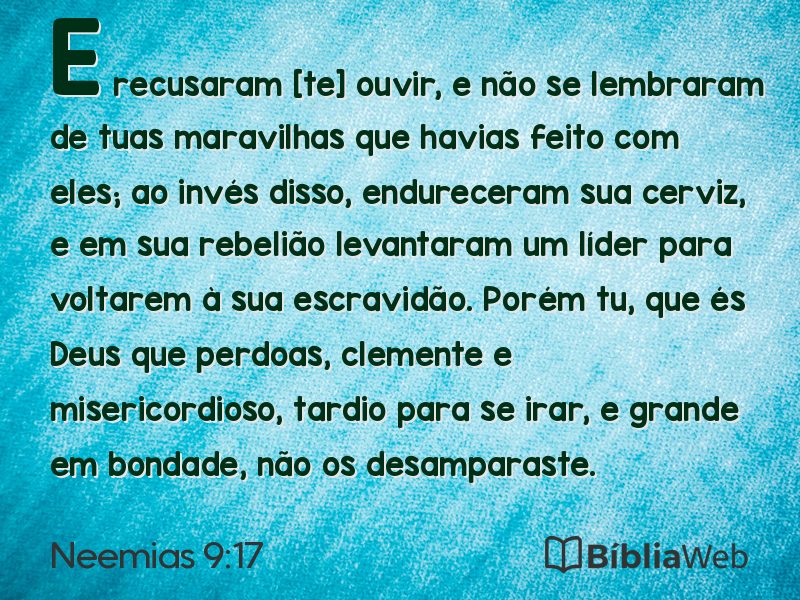 Neemias 9:17 em imagem para compartilhar