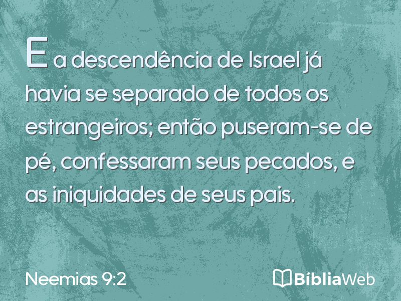 Neemias 9:2 em imagem para compartilhar
