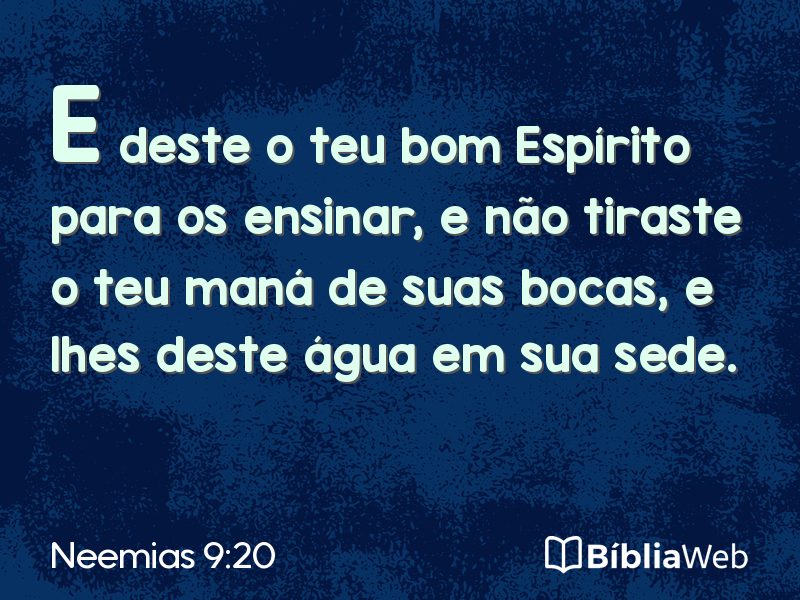 Neemias 9:20 em imagem para compartilhar