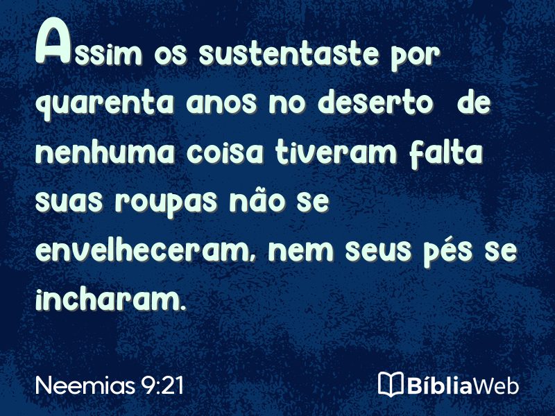 Neemias 9:21 em imagem para compartilhar