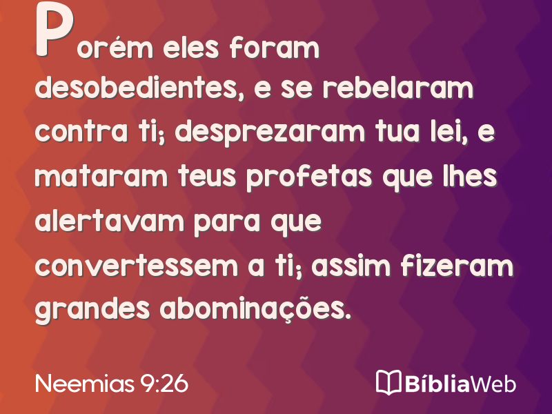 Neemias 9:26 em imagem para compartilhar