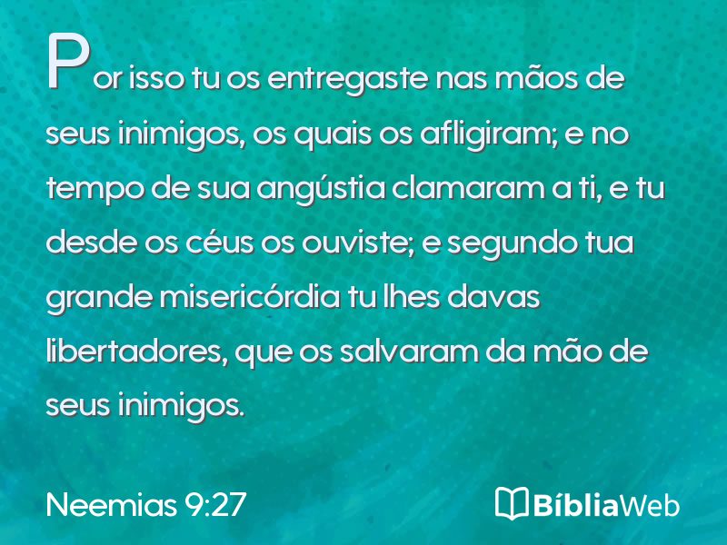 Neemias 9:27 em imagem para compartilhar