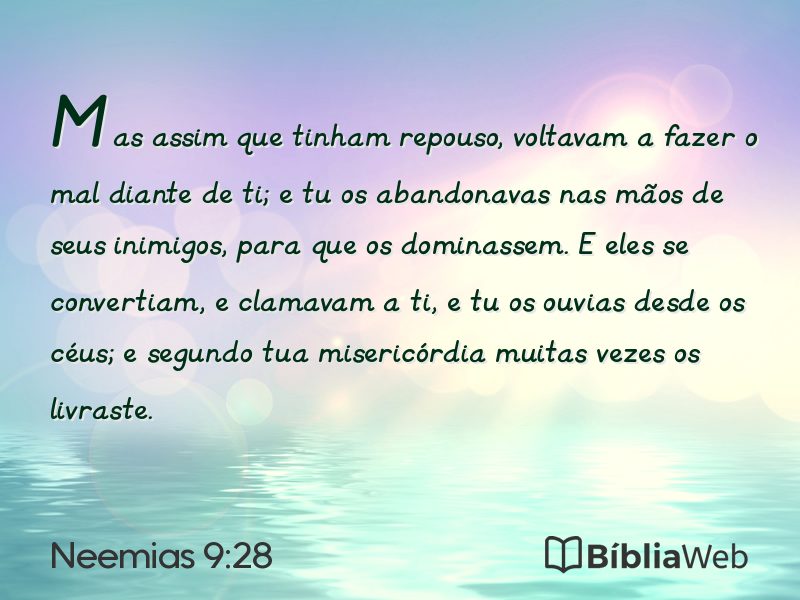 Neemias 9:28 em imagem para compartilhar