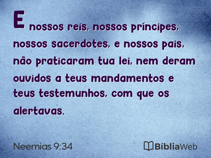 Neemias 9:34 em imagem para compartilhar