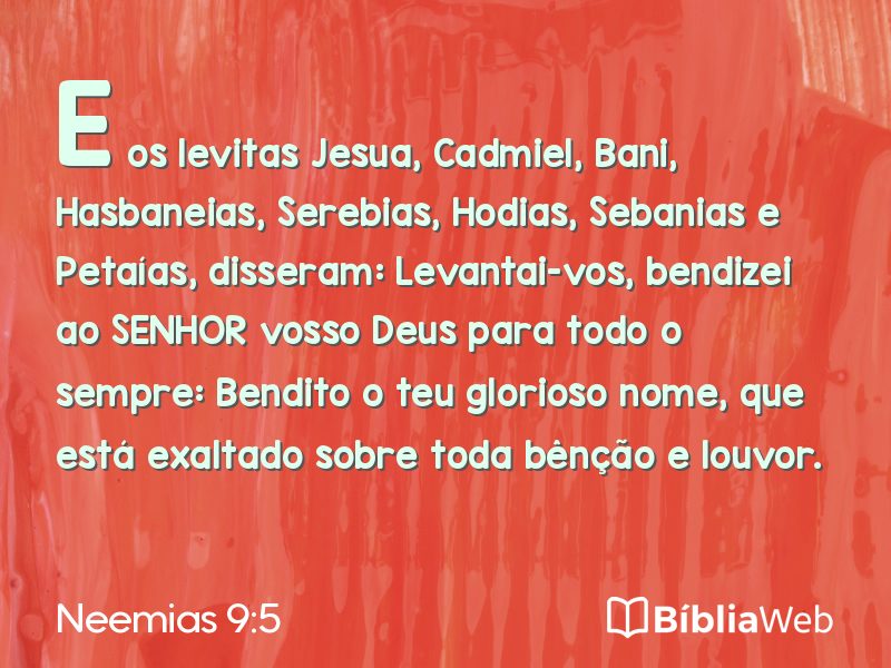 Neemias 9:5 em imagem para compartilhar