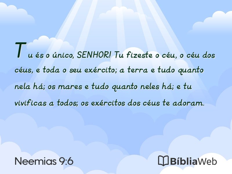 Neemias 9:6 em imagem para compartilhar