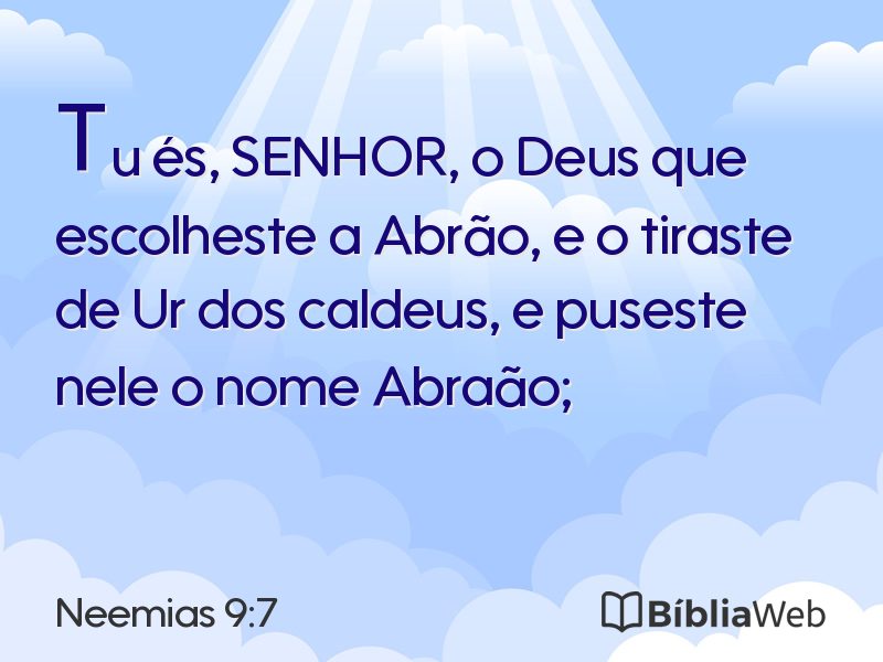 Neemias 9:7 em imagem para compartilhar