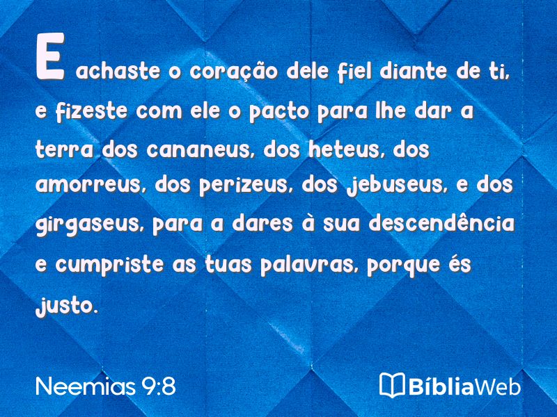 Neemias 9:8 em imagem para compartilhar