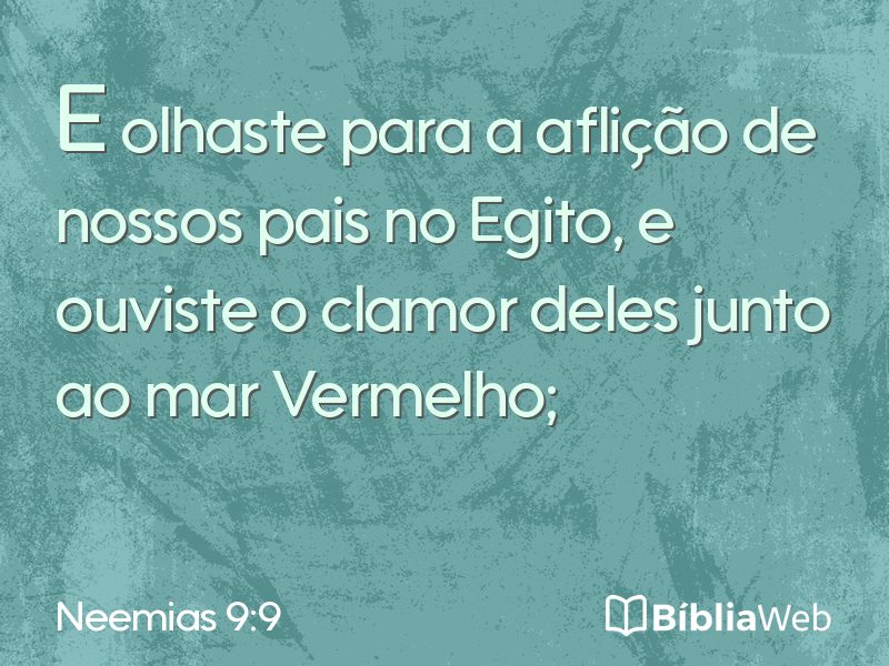 Neemias 9:9 em imagem para compartilhar