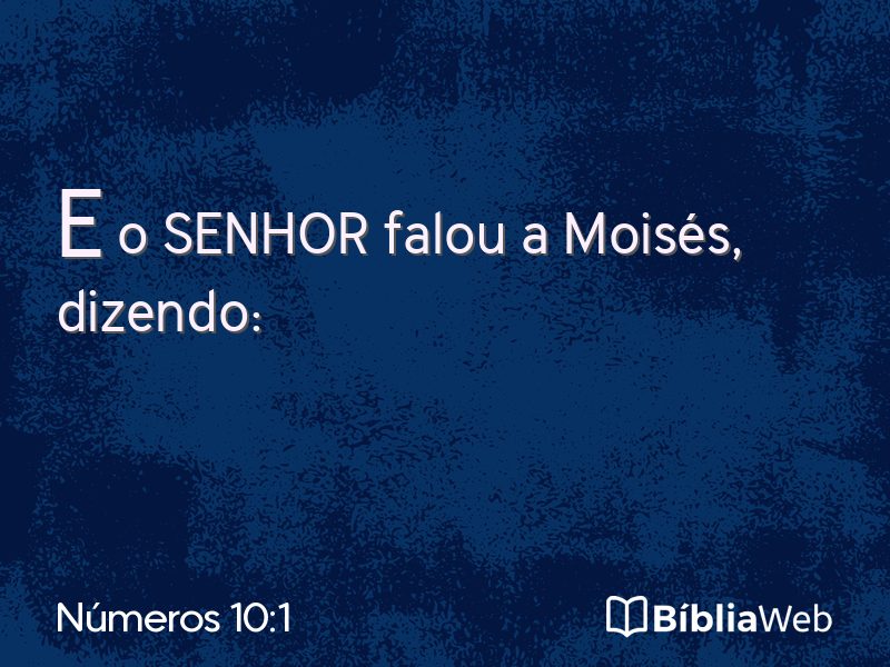 Números 10:1 em imagem para compartilhar