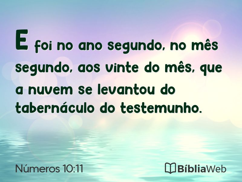 Números 10:11 em imagem para compartilhar
