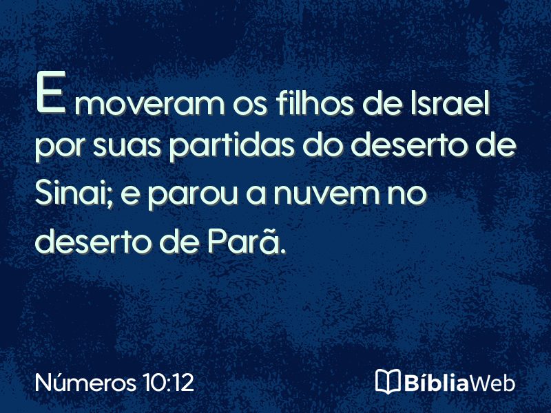 Números 10:12 em imagem para compartilhar
