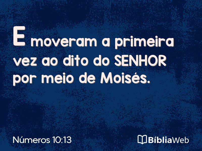 Números 10:13 em imagem para compartilhar