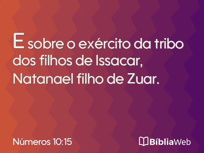 Números 10:15 em imagem para compartilhar