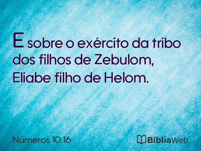 Números 10:16 em imagem para compartilhar