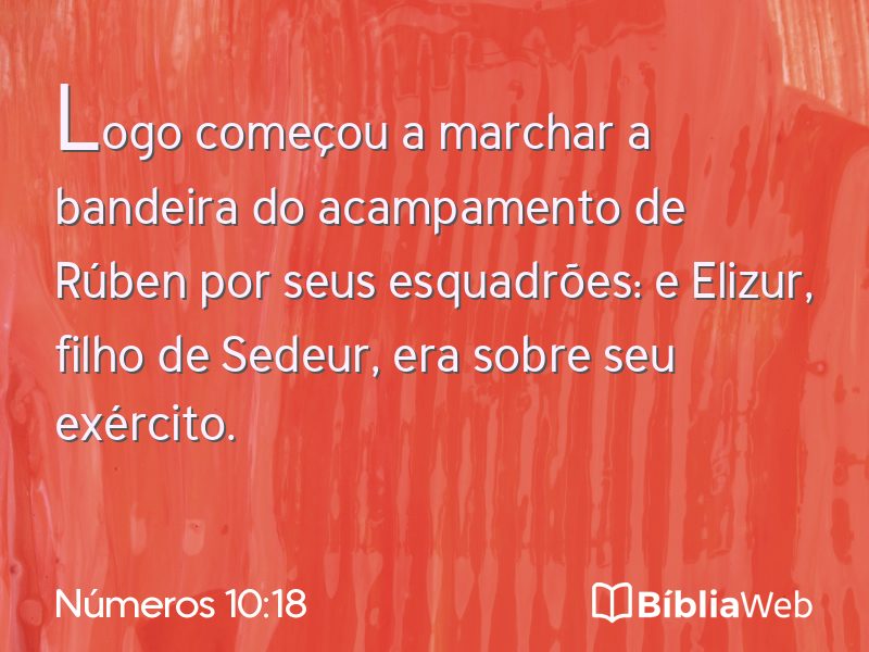 Números 10:18 em imagem para compartilhar
